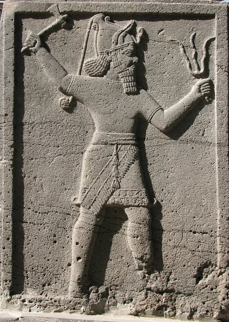 Hittite orthostat - Teshub | actual height - about 2 ...