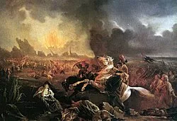Ibrahim attacks Missolonghi by Giuseppe Pietro Mazzola ...