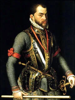 King Phillip II of Spain, grandson of Juana of Castile, Gr ...