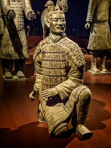 A Qin Dynasty terracotta warrior from the tomb of Chinese ...