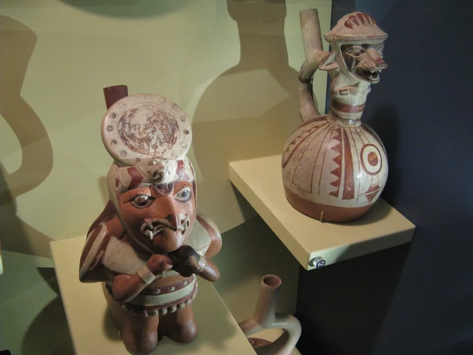 Moche Ceramic Vessels | The piece on the left is of a ...