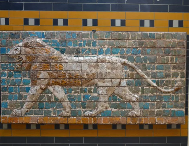 Panel from the processional way to the Ishtar Gate at ...