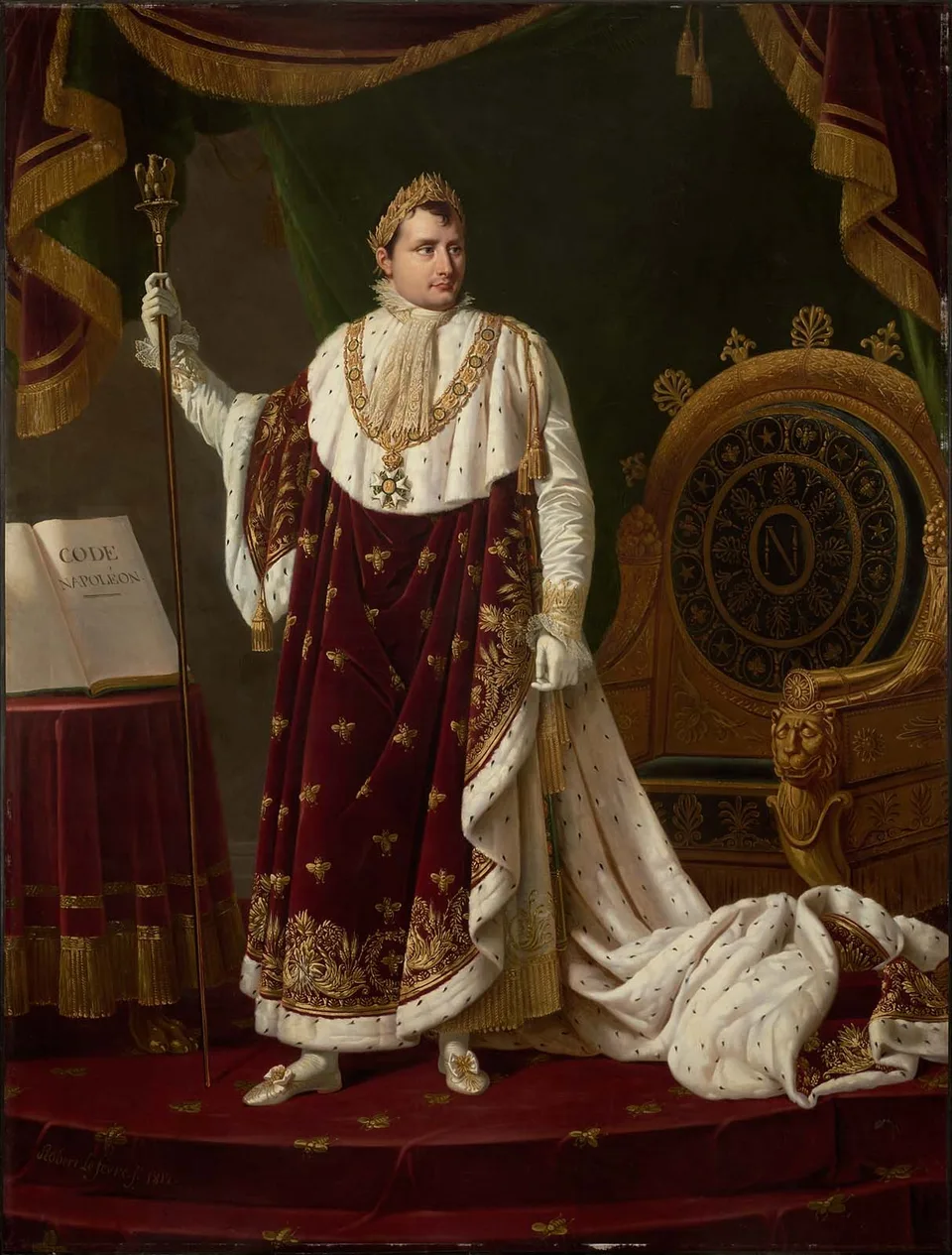 File:Portrait of Napoleon I in His Coronation Robes ...